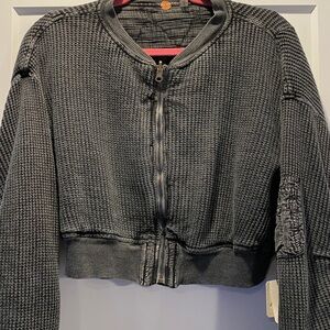 NWT FREE PEOPLE ONE - Klara THERMAL CROPPED JACKET 128.00 retail